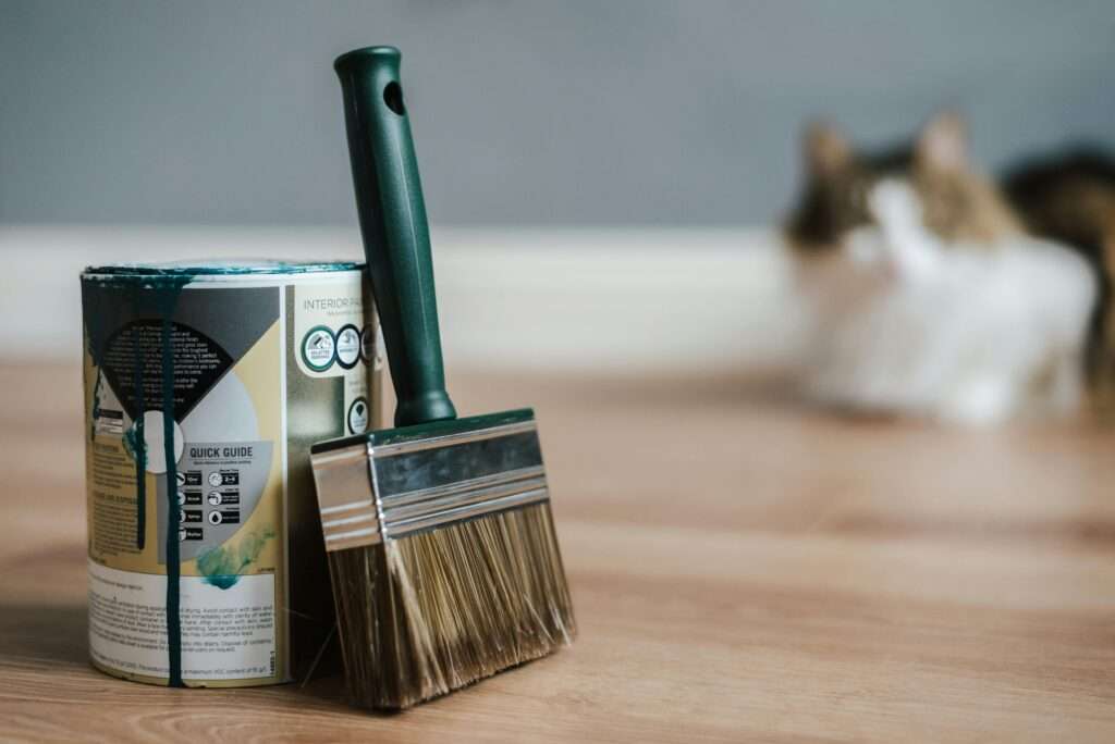 Best Painting Services in Singapore – Female Painter Applying Paint with Roller on Interior Wall | Professional HDB and Condo Painting