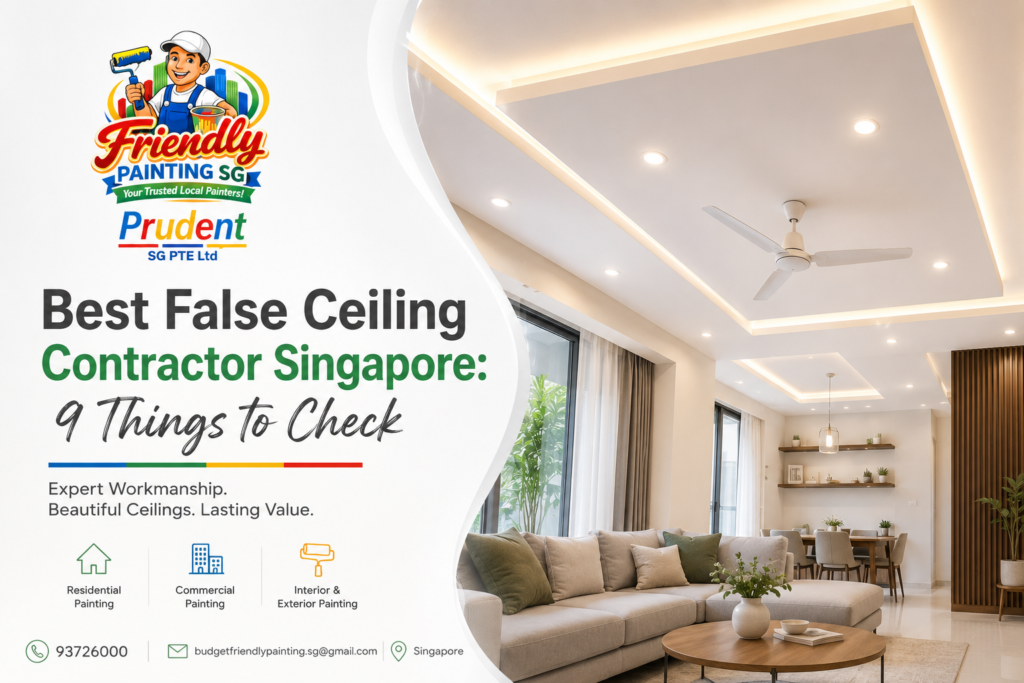 Best false ceiling contractor Singapore with modern false ceiling design, recessed lighting, and professional ceiling services.