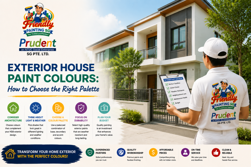 Exterior house paint colours for a modern landed home in Singapore