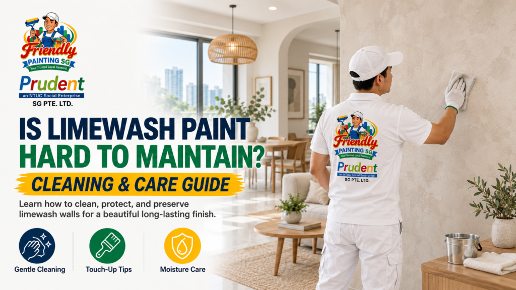 Limewash paint maintenance guide showing textured walls, cleaning methods, and care tips for keeping limewash finishes beautiful and long-lasting.