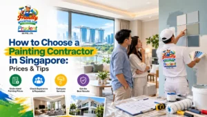 How to choose a painting contractor in Singapore with pricing tips, service comparison, colour selection, and expert guidance by Friendly Painting SG.