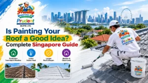 Is painting your roof a good idea in Singapore, showing roof painting, weather protection, heat reduction, and roof maintenance by Friendly Painting SG.