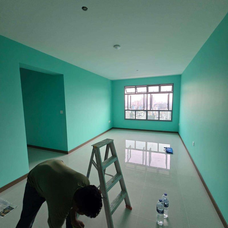 WhatsApp Image 2025-05-21 at 20.54.05 Best Painting Services in Singapore – Professional Painter Applying Smooth Cement Screed Finish on Interior Wall | HDB and Condo Wall Painting Experts